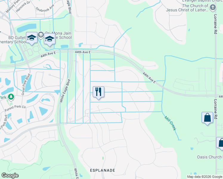 map of restaurants, bars, coffee shops, grocery stores, and more near 4632 Benito Court in Bradenton