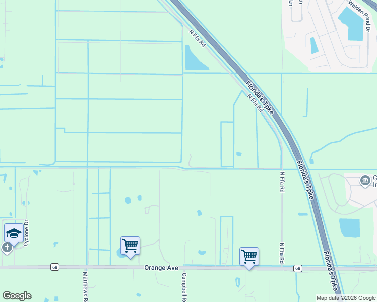 map of restaurants, bars, coffee shops, grocery stores, and more near 635 North Ffa Road in Fort Pierce