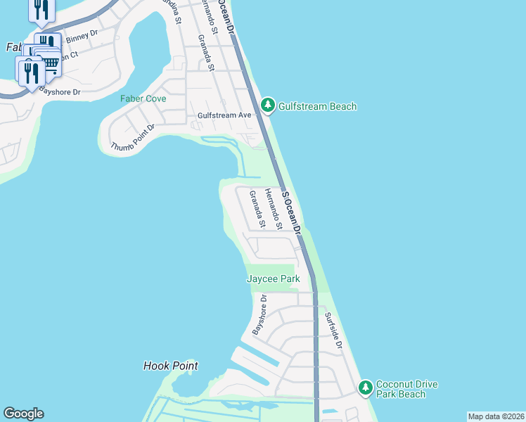 map of restaurants, bars, coffee shops, grocery stores, and more near 1139 Granada Street in Fort Pierce
