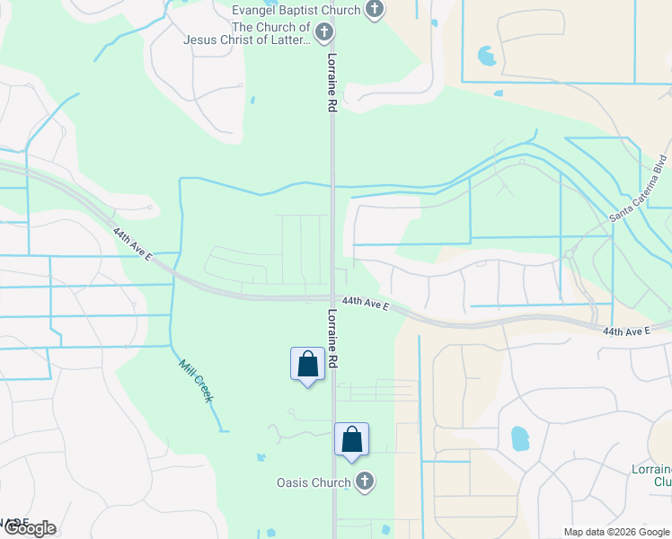 map of restaurants, bars, coffee shops, grocery stores, and more near 4715 Lorraine Road in Bradenton