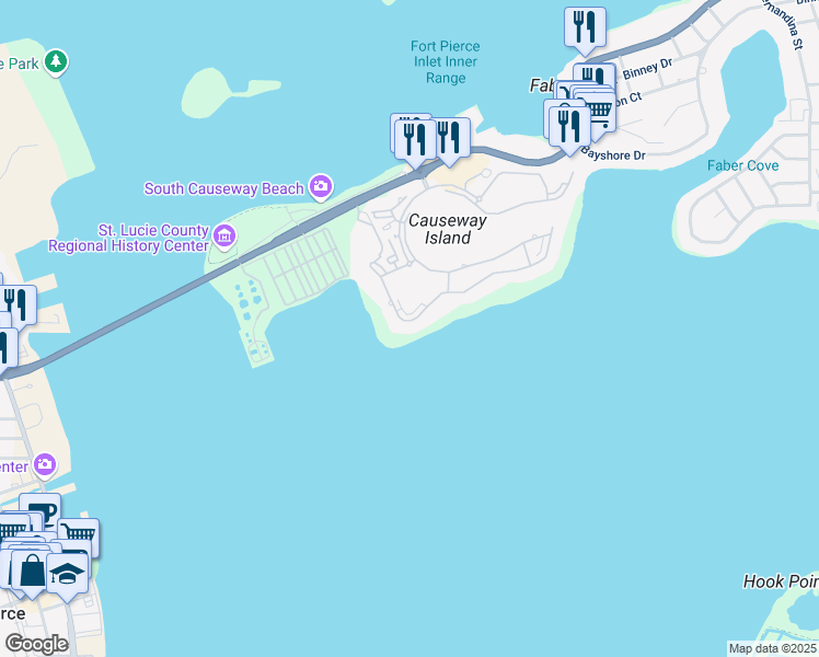 map of restaurants, bars, coffee shops, grocery stores, and more near 30 Harbour Isle Drive West in Fort Pierce