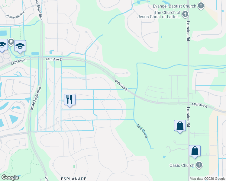 map of restaurants, bars, coffee shops, grocery stores, and more near 13309 Sorrento Way in Bradenton