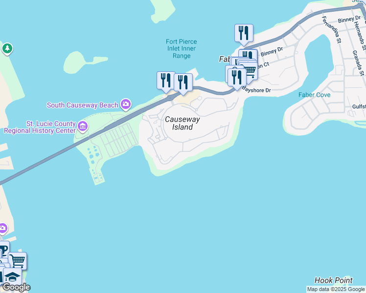 map of restaurants, bars, coffee shops, grocery stores, and more near 21 Harbour Isle Drive West in Fort Pierce