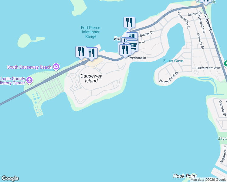 map of restaurants, bars, coffee shops, grocery stores, and more near 22 Harbour Isle Drive West in Fort Pierce