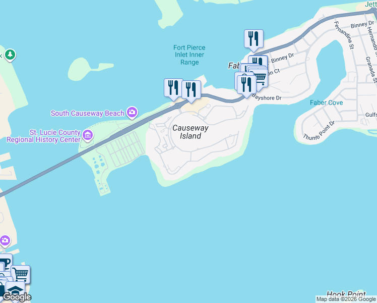 map of restaurants, bars, coffee shops, grocery stores, and more near 12 Harbour Isle Drive West in Fort Pierce