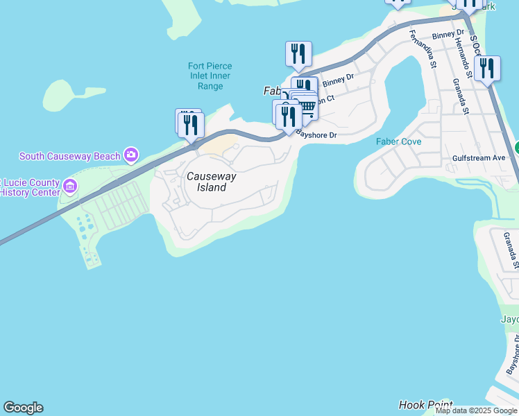 map of restaurants, bars, coffee shops, grocery stores, and more near 18 Harbour Isle Drive West in Fort Pierce