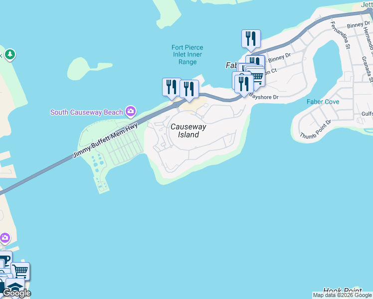 map of restaurants, bars, coffee shops, grocery stores, and more near 12 Harbour Isle Drive West in Fort Pierce