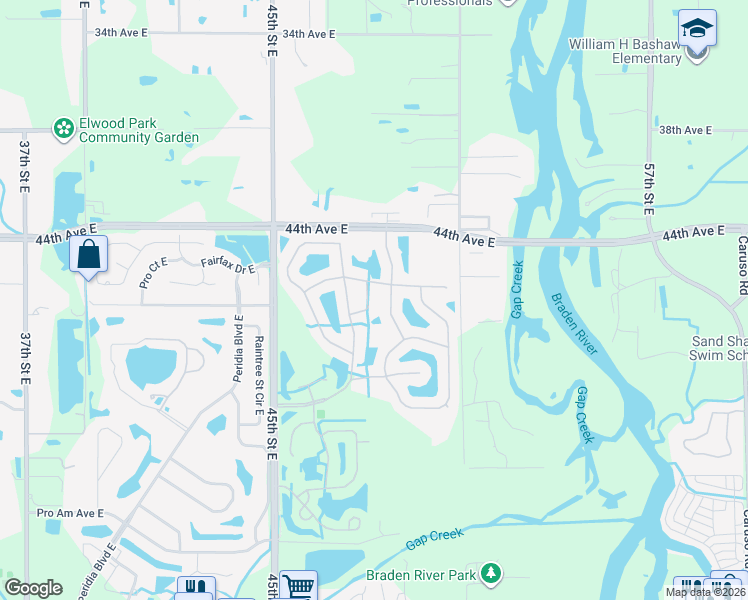 map of restaurants, bars, coffee shops, grocery stores, and more near 4519 Captiva Lane in Bradenton