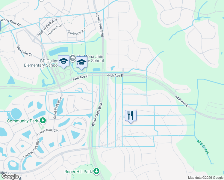 map of restaurants, bars, coffee shops, grocery stores, and more near 4527 Terrazza Court in Bradenton