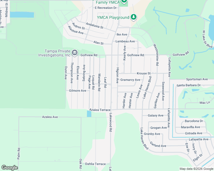 map of restaurants, bars, coffee shops, grocery stores, and more near 4213 Leaf Road in Sebring