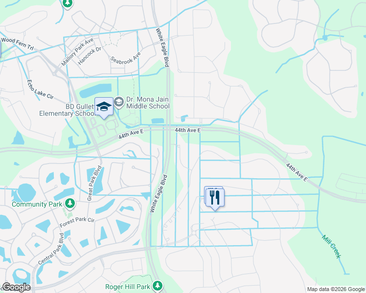 map of restaurants, bars, coffee shops, grocery stores, and more near 4527 Terrazza Court in Bradenton