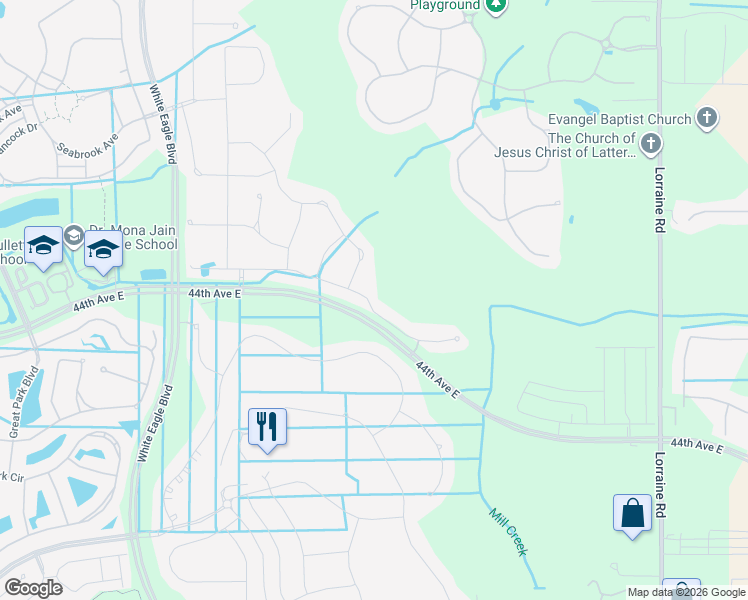 map of restaurants, bars, coffee shops, grocery stores, and more near 13310 Deep Blue Place in Bradenton