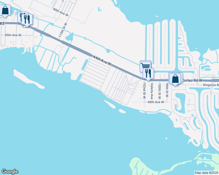 map of restaurants, bars, coffee shops, grocery stores, and more near 14 Sixth Street in Bradenton