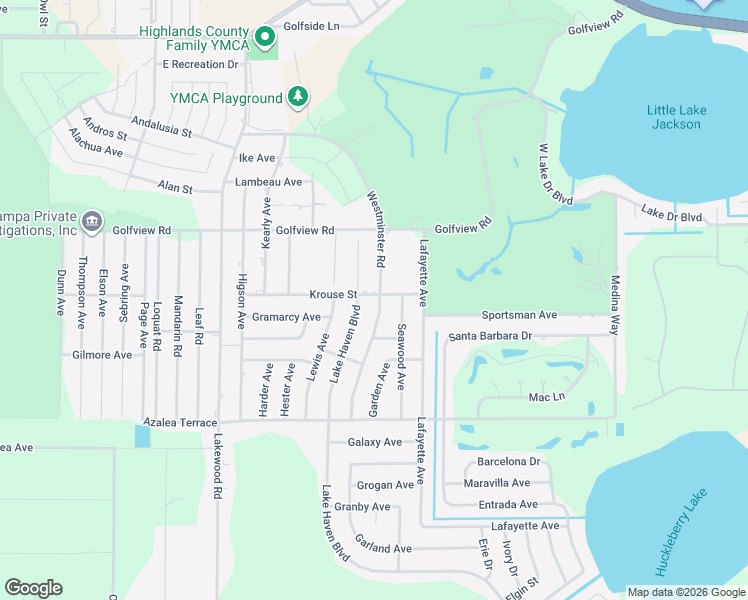 map of restaurants, bars, coffee shops, grocery stores, and more near 4212 Lake Haven Boulevard in Sebring