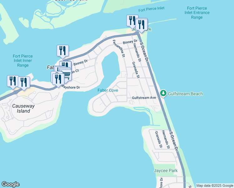 map of restaurants, bars, coffee shops, grocery stores, and more near 612 Tradewinds Avenue in Fort Pierce