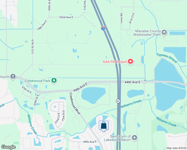 map of restaurants, bars, coffee shops, grocery stores, and more near 7316 41st Avenue East in Bradenton