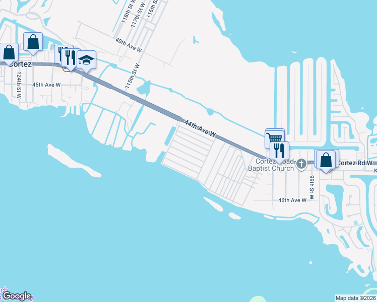 map of restaurants, bars, coffee shops, grocery stores, and more near 23 G in Bradenton