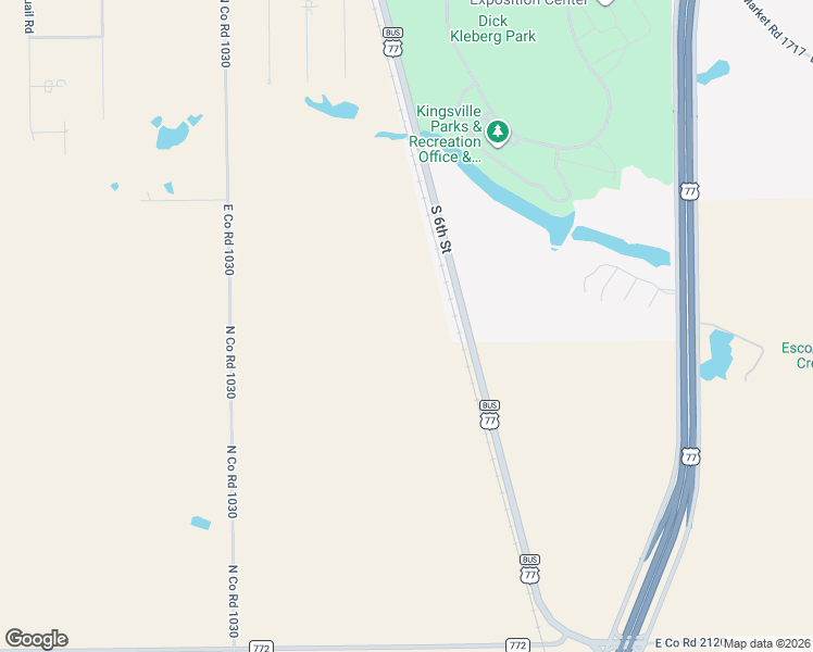 map of restaurants, bars, coffee shops, grocery stores, and more near 307 West County Road 2175 in Kingsville