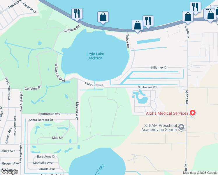 map of restaurants, bars, coffee shops, grocery stores, and more near 631 Schlosser Rd in Sebring