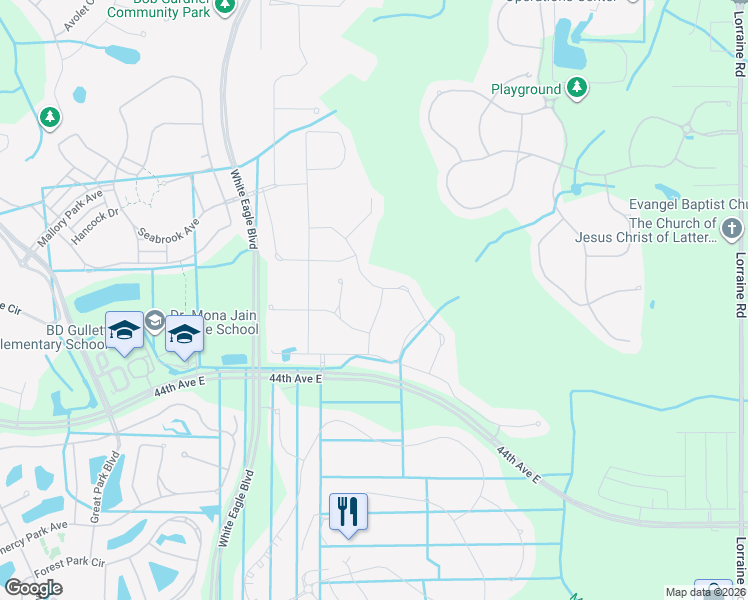 map of restaurants, bars, coffee shops, grocery stores, and more near 4118 Midnight Blue Run in Bradenton