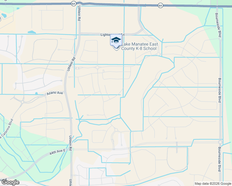 map of restaurants, bars, coffee shops, grocery stores, and more near 3678 Hatchery Way in Bradenton