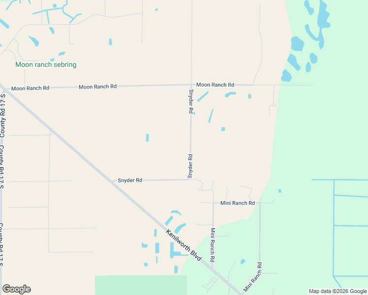 map of restaurants, bars, coffee shops, grocery stores, and more near 3630 Snyder Road in Sebring
