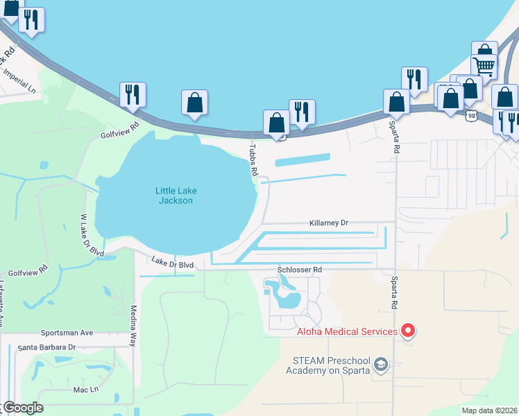 map of restaurants, bars, coffee shops, grocery stores, and more near 3535 Tubbs Rd in Sebring
