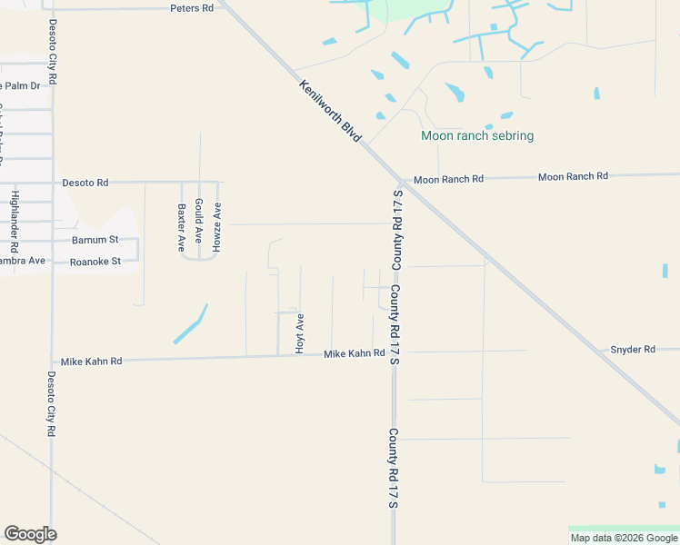 map of restaurants, bars, coffee shops, grocery stores, and more near 3506 Paradise Drive in Sebring