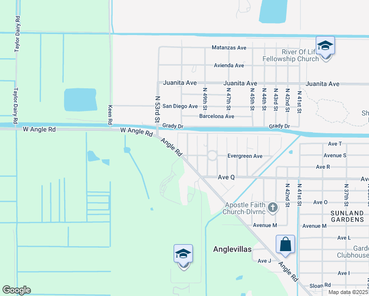 map of restaurants, bars, coffee shops, grocery stores, and more near 1917 North 51st Street in Fort Pierce