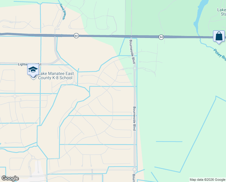 map of restaurants, bars, coffee shops, grocery stores, and more near 17500 E State Road 64 in Bradenton