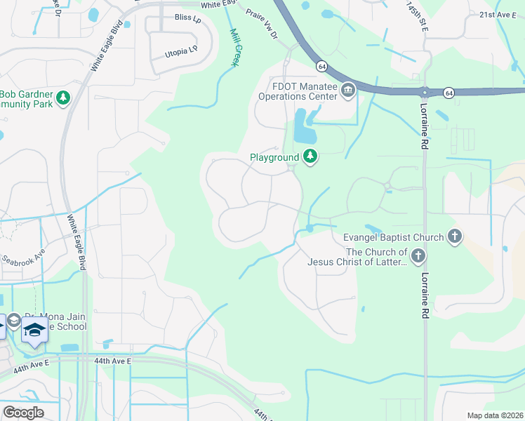 map of restaurants, bars, coffee shops, grocery stores, and more near 3215 Desert Plain Cove in Bradenton