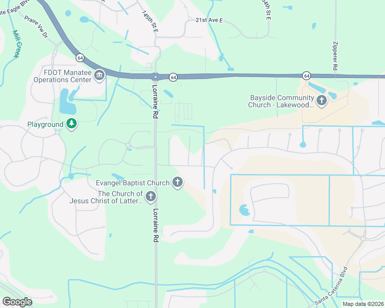 map of restaurants, bars, coffee shops, grocery stores, and more near 14825 Orrieto Place in Lakewood Ranch