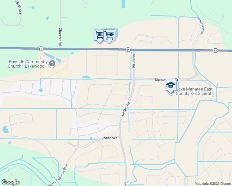 map of restaurants, bars, coffee shops, grocery stores, and more near 16419 Isola Place in Lakewood Ranch