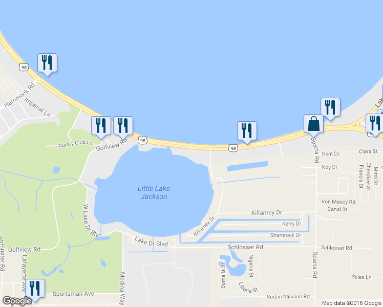 map of restaurants, bars, coffee shops, grocery stores, and more near 1775 U.S. 27 in Sebring