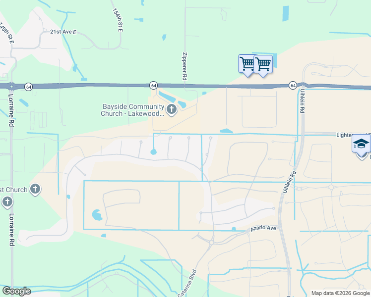 map of restaurants, bars, coffee shops, grocery stores, and more near 2404 162nd Street East in Bradenton