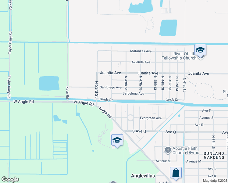 map of restaurants, bars, coffee shops, grocery stores, and more near 5011 San Diego Avenue in Fort Pierce