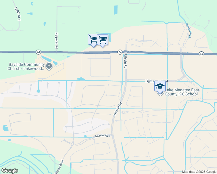 map of restaurants, bars, coffee shops, grocery stores, and more near 16548 Bergamo Place in Bradenton