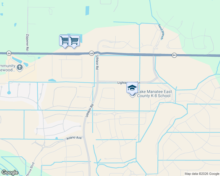 map of restaurants, bars, coffee shops, grocery stores, and more near 3371 Hilltop Circle in Lakewood Ranch