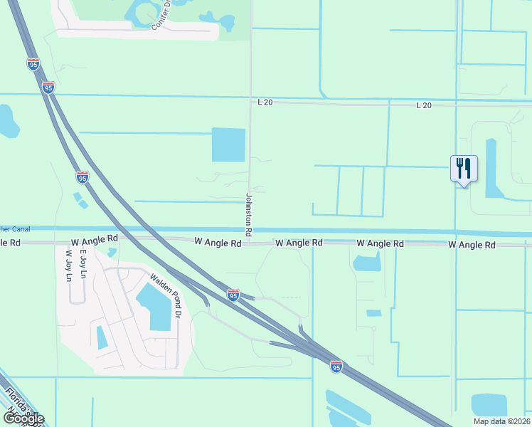 map of restaurants, bars, coffee shops, grocery stores, and more near 2122 Johnston Road in Fort Pierce
