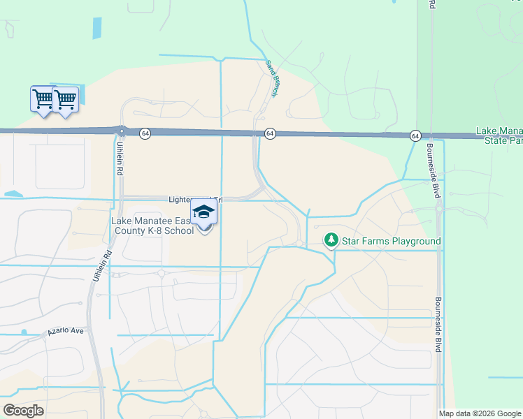 map of restaurants, bars, coffee shops, grocery stores, and more near in Myakka City