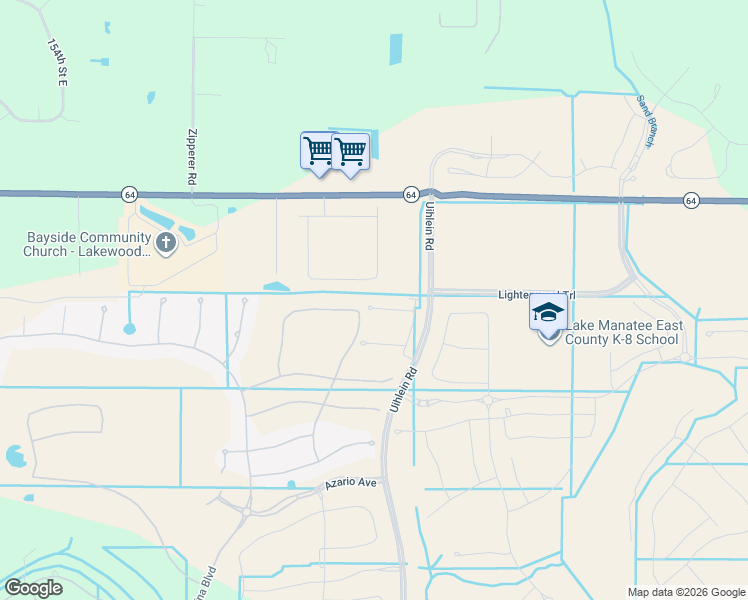 map of restaurants, bars, coffee shops, grocery stores, and more near 16548 Bergamo Place in Bradenton