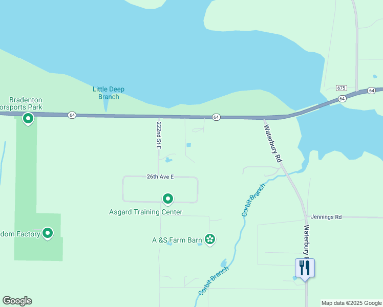 map of restaurants, bars, coffee shops, grocery stores, and more near 22226 Florida 64 in Bradenton