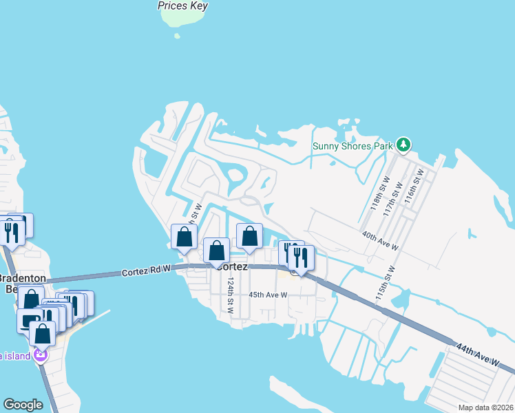 map of restaurants, bars, coffee shops, grocery stores, and more near 12300 Harbour Landings Drive in Cortez