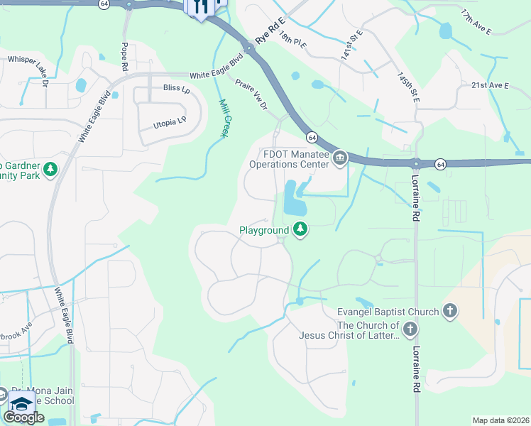 map of restaurants, bars, coffee shops, grocery stores, and more near 2910 Desert Plain Cove in Bradenton