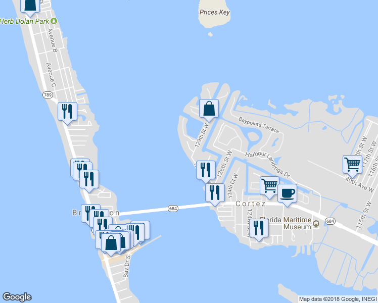 map of restaurants, bars, coffee shops, grocery stores, and more near 4235 127th Street West in Cortez