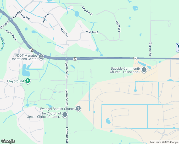 map of restaurants, bars, coffee shops, grocery stores, and more near 14810 Florida 64 in Bradenton
