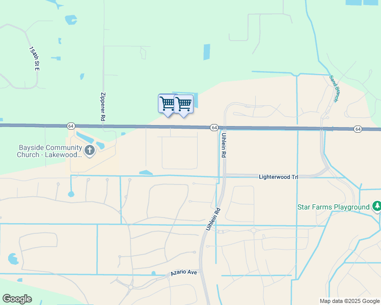 map of restaurants, bars, coffee shops, grocery stores, and more near 16500 Florida 64 in Bradenton