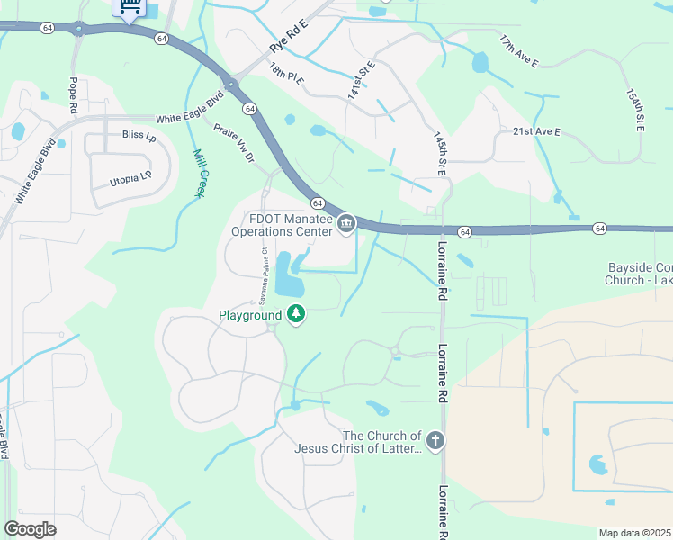 map of restaurants, bars, coffee shops, grocery stores, and more near 14000 Florida 64 in Bradenton