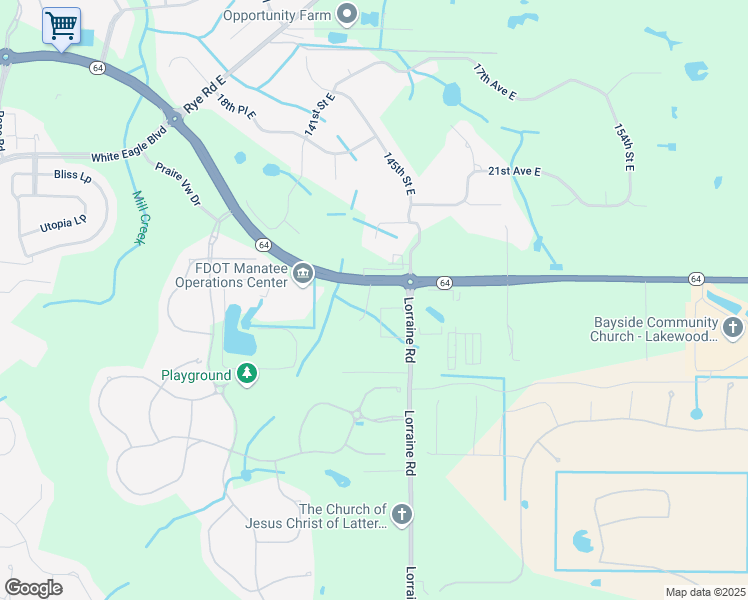 map of restaurants, bars, coffee shops, grocery stores, and more near 14410 Florida 64 in Bradenton