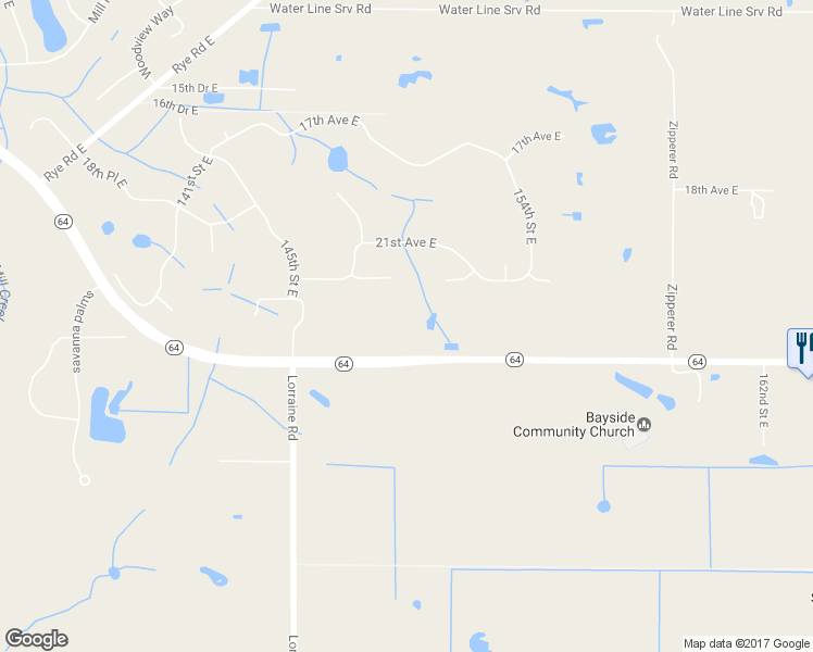 map of restaurants, bars, coffee shops, grocery stores, and more near 15009 Florida 64 in Bradenton